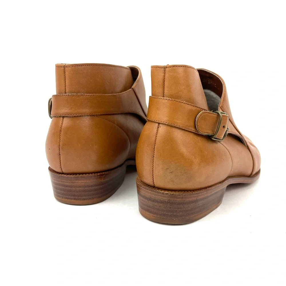 Vintage Levi's Shoes York Brown Leather Ankle Buckle Chelsea Boots